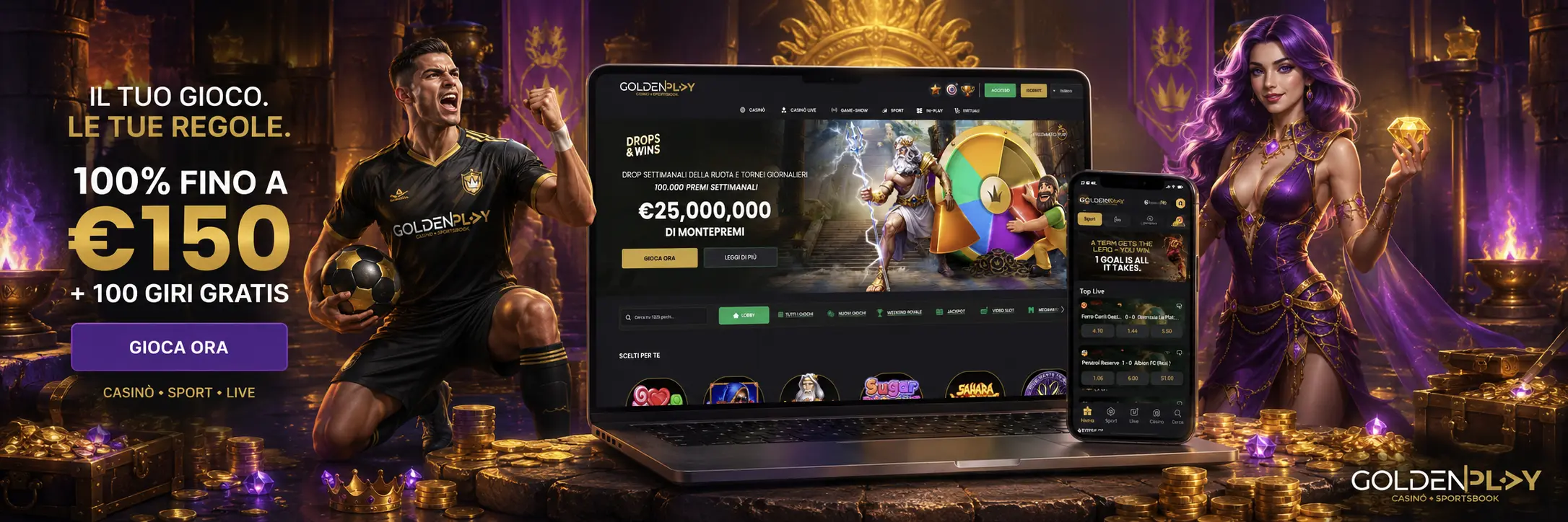 Bonus di Benvenuto Golden Play Bonus di Benvenuto Golden Play